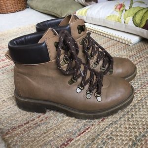 Brown Lace Up Hiking Boots